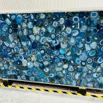 Plaque d'agate bleue