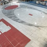 Yabo White And Grey Marble Polished Floor Tiles