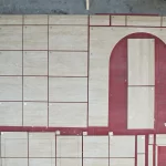 Travertin poli pour la décoration intérieure