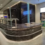 Carreaux de marbre noirs en bois