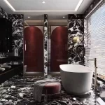 Carreaux de marbre noir grand antique