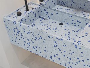 24 1 blue terrazzo floor tiles