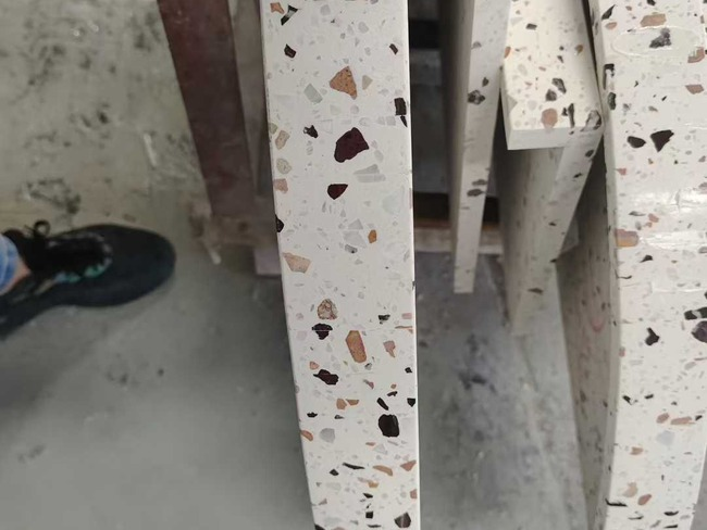 Custom terrazzo vanity top for luxury bathroom projects
