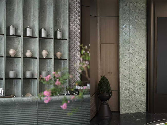 Painel de Parede Decorativo em Mármore Verde Claro