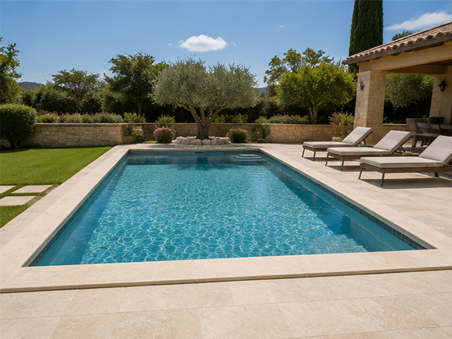 Brushed Turkey Roman Travertine Pool Coping