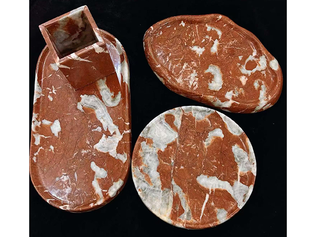 Custom Languedoc Marble round table tops