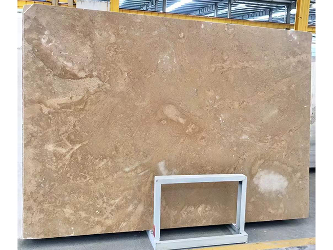 Saina Gold Limestone large format slab showing warm natural limestone color