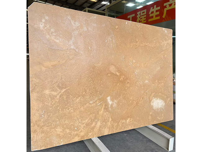 Saina Gold Limestone slab with natural cream beige honey and gold variation