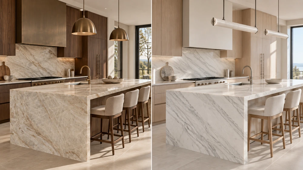 Taj Mahal contre quartzite Mont Blanc : le choix final pour la cuisine Taj Mahal contre quartzite Mont Blanc : le choix final pour la cuisine